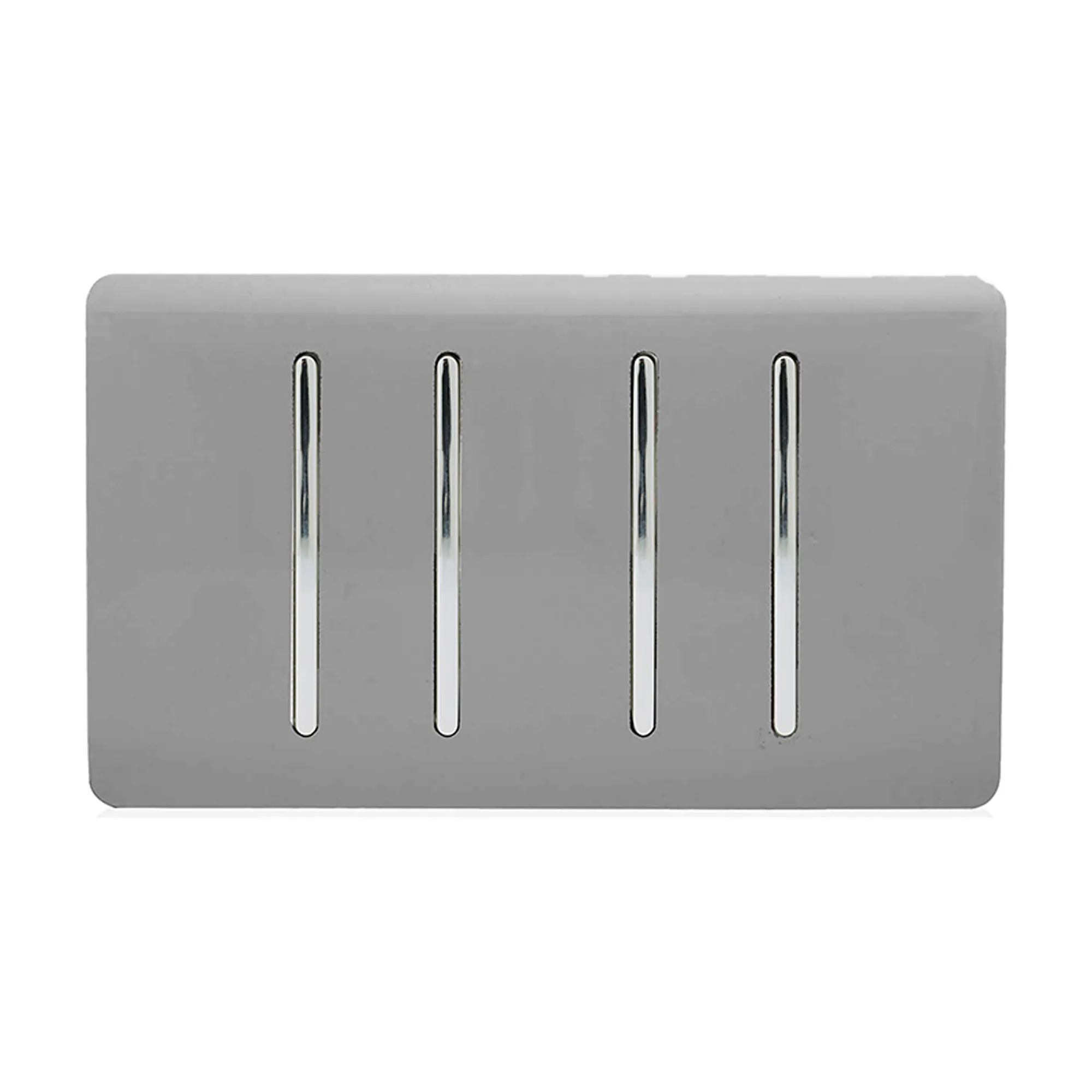 ART-SS44LG  4 Gang 2 Way 10 Amp Rocker Twin Plate Light Grey